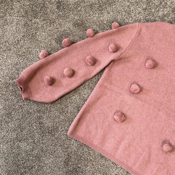 Nancy Yang New York NWt Women's Size Large Pom Heavy Knit Sweater Artsy - Picture 5 of 14